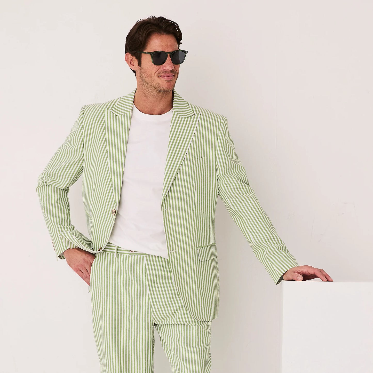 Inserch Seersucker Stripe Blazer