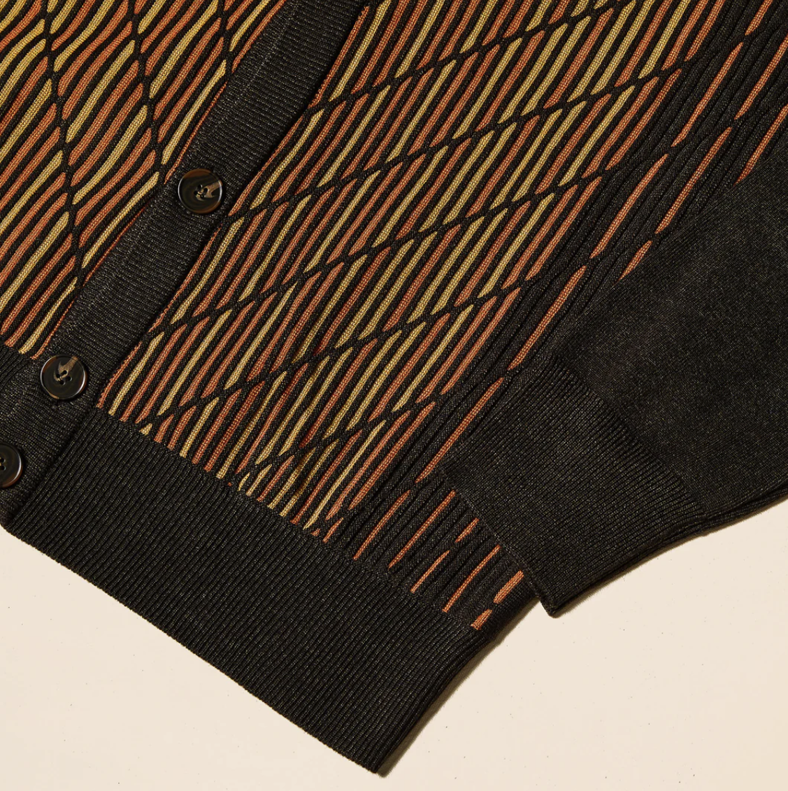 Inserch Intarsia Panel Cardigan
