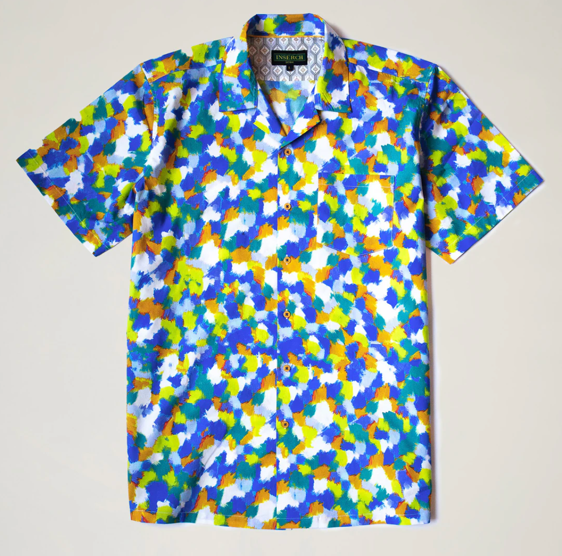 Inserch Short Sleeve Dot Print Shirt