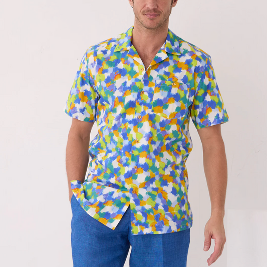 Inserch Short Sleeve Dot Print Shirt