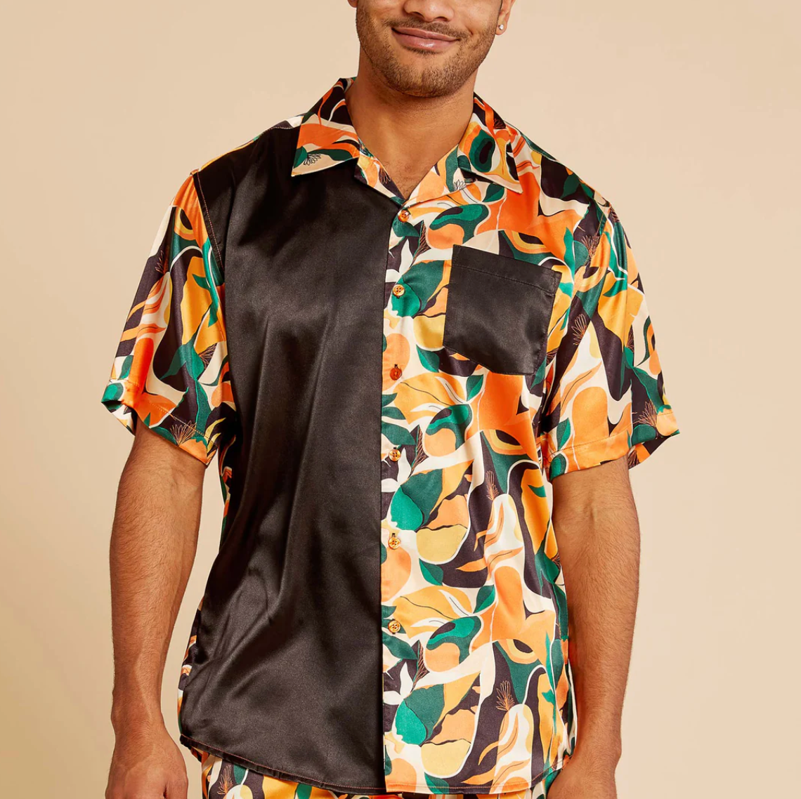 Inserch Short Sleeve Tropics Print Shirt