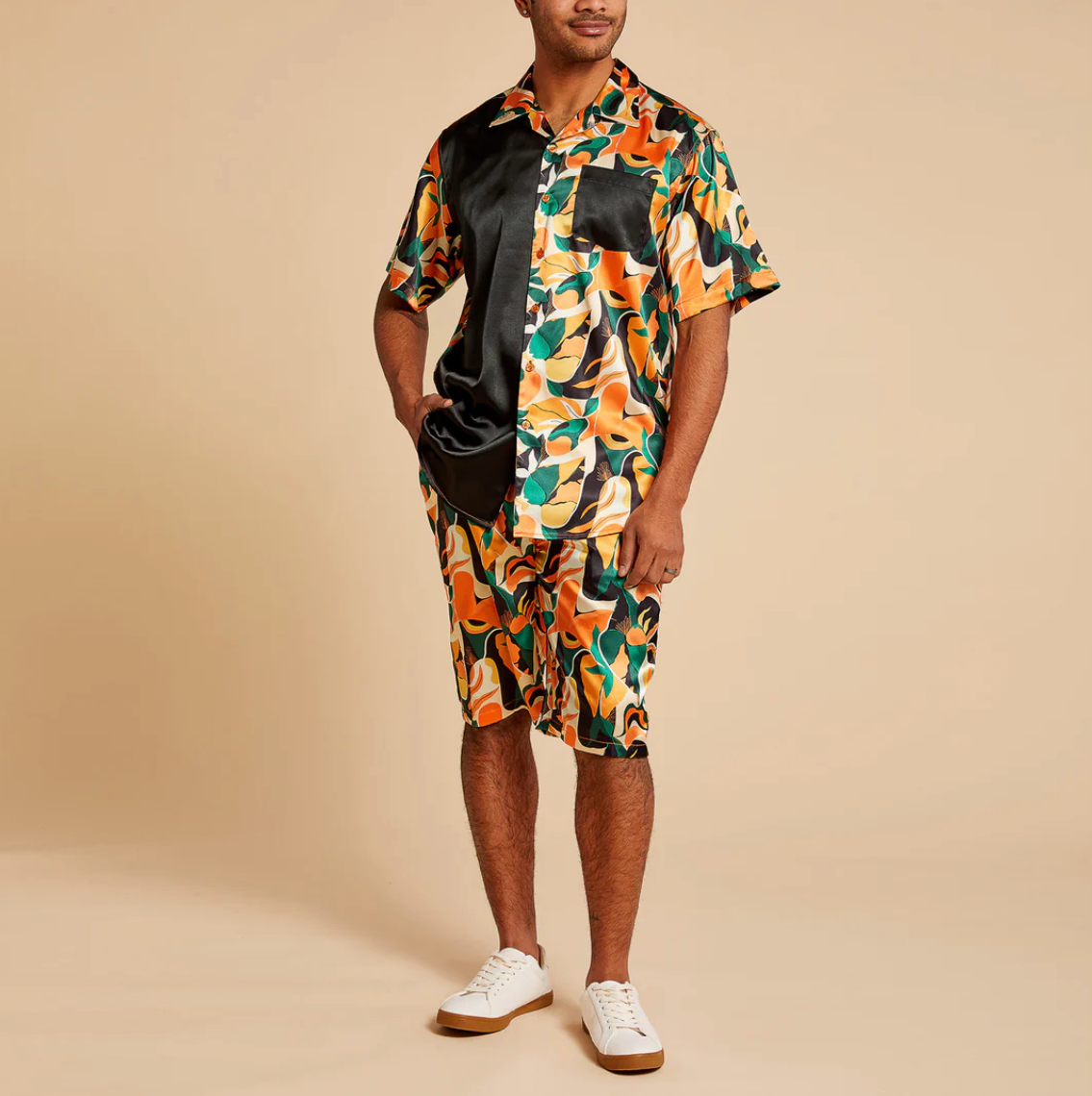 Inserch Short Sleeve Tropics Print Shirt