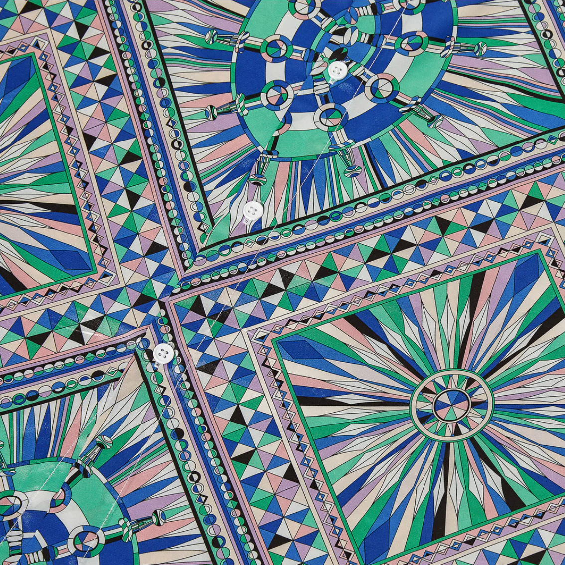 Inserch Short Sleeve Kaleidoscope Print Shirt