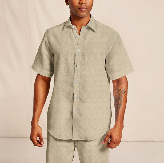 Inserch Short Sleeve Linen Shirt