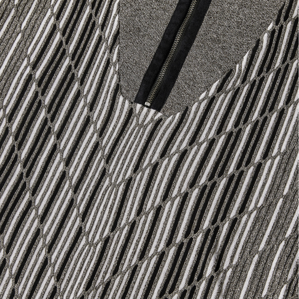 Inserch Geo Intarsia Half-Zip Sweater