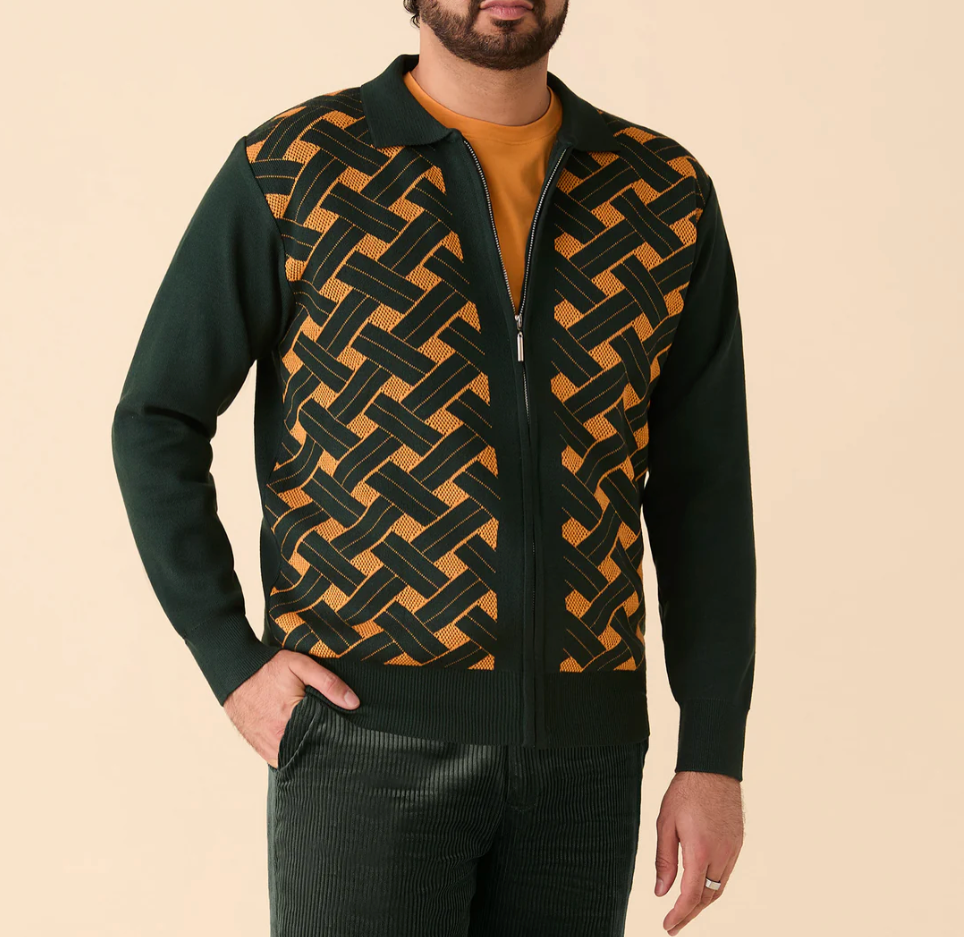 Inserch Geometric Full Zip