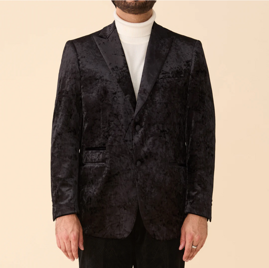 Inserch Crushed Velvet Blazer
