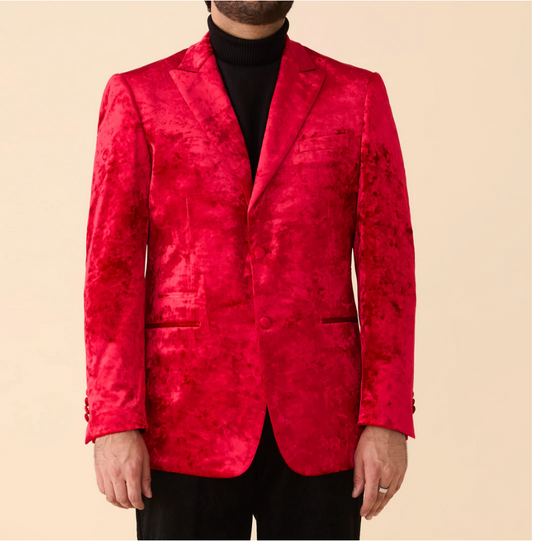 Inserch Crushed Velvet Blazer