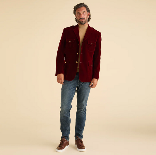 Inserch Velvet Military Blazer