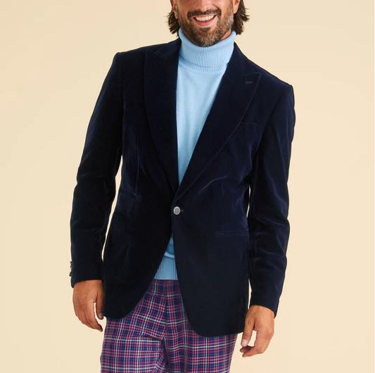 Inserch Single Breasted Velvet Blazer