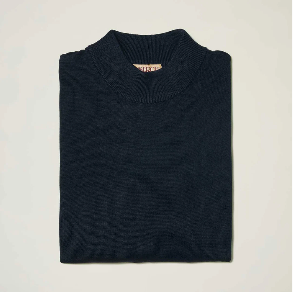 Inserch Mock Neck Sweater (Navy)