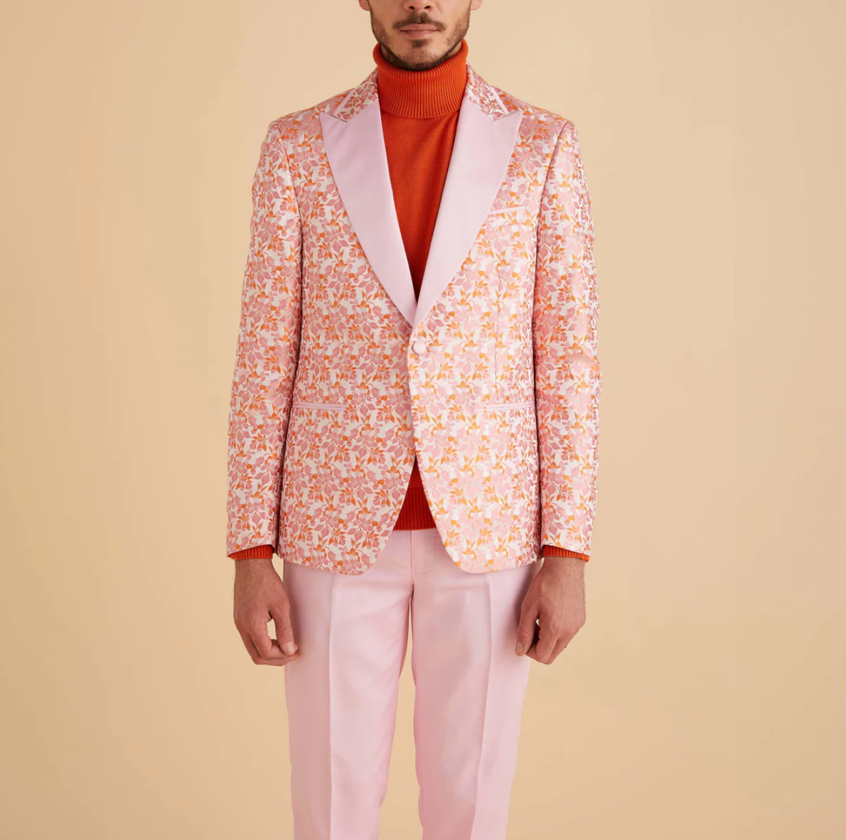 Inserch Floral Jacquard Blazer