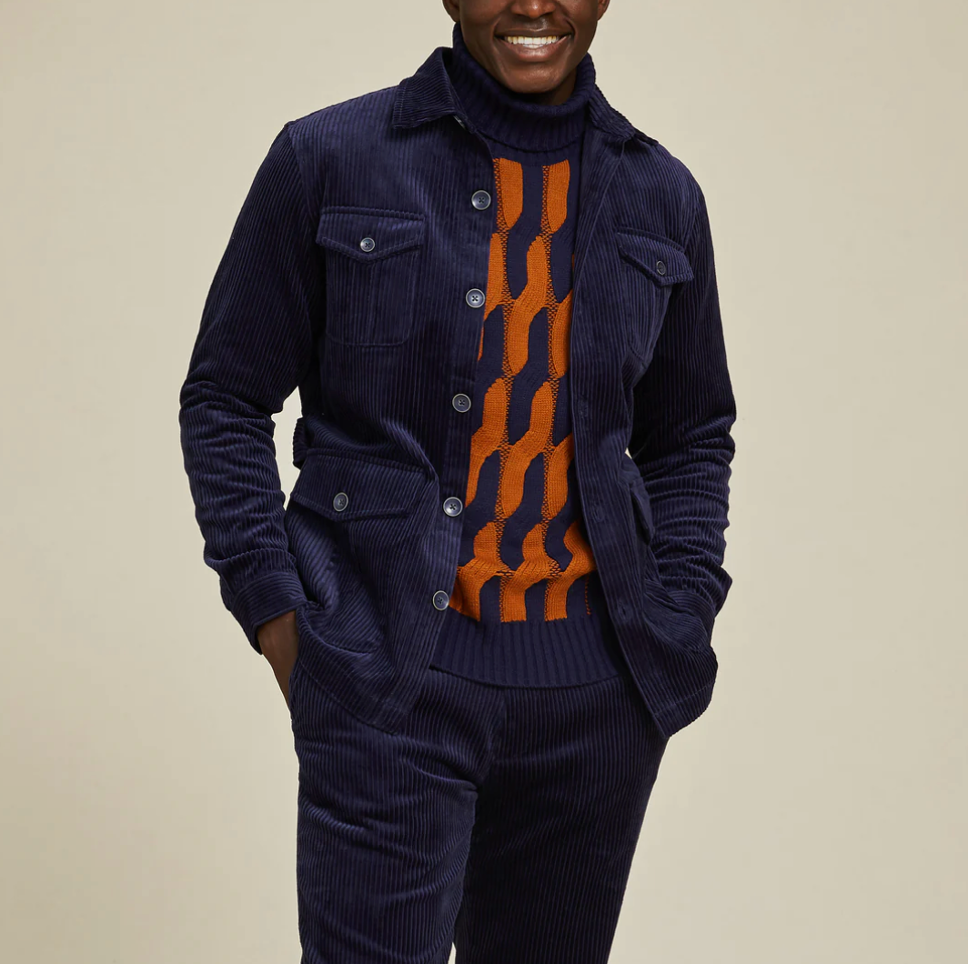 Inserch Corduroy 4-Pocket Blazer