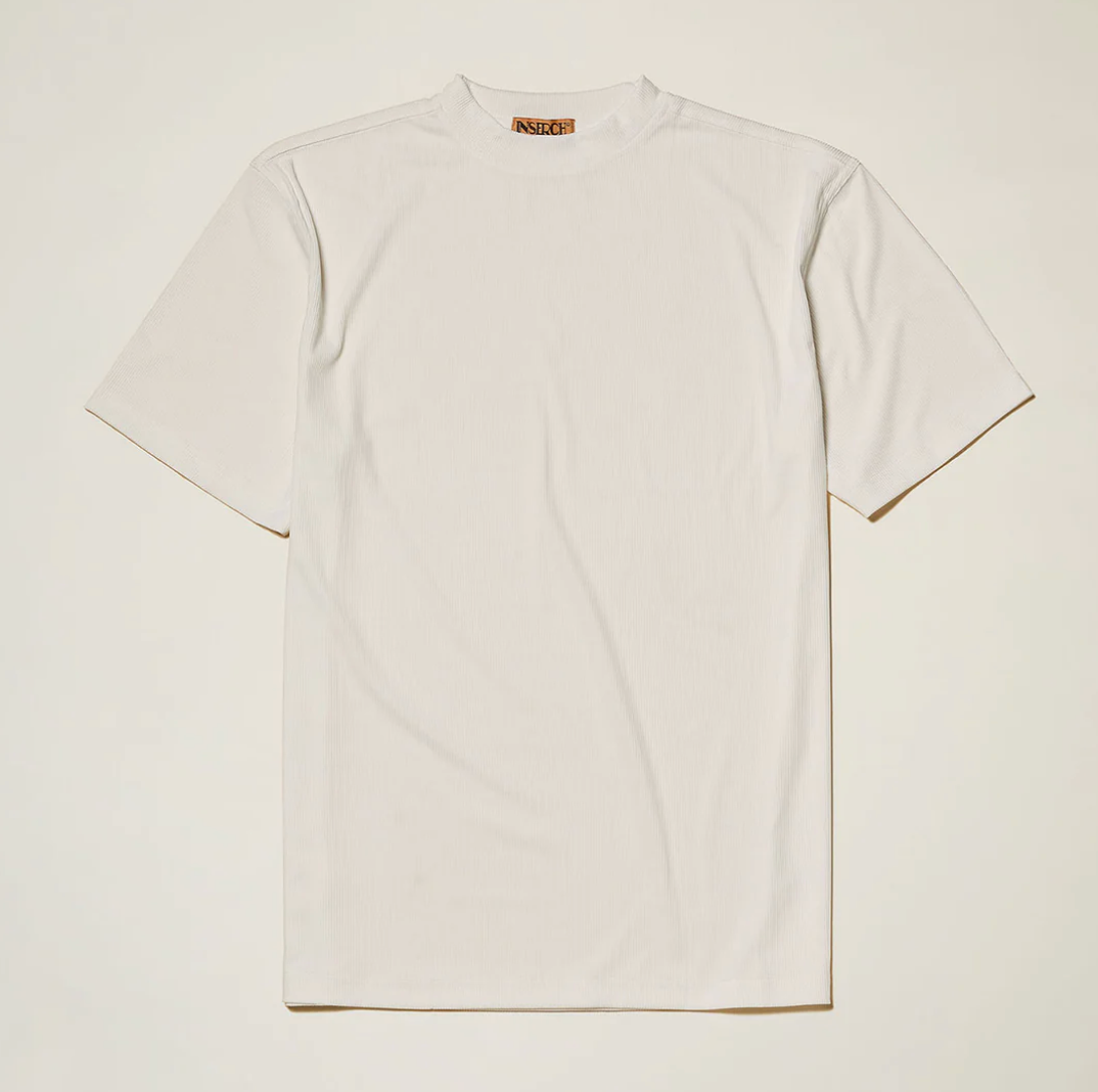 Inserch Rib Crew Neck T-Shirt (Off White)