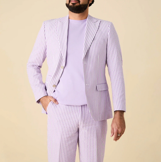 Inserch Seersucker Stripe Blazer