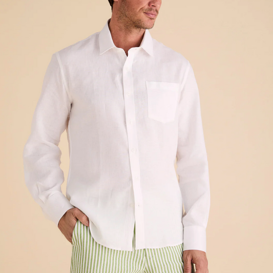 Inserch Long Sleeve Modern Fit Linen Shirt