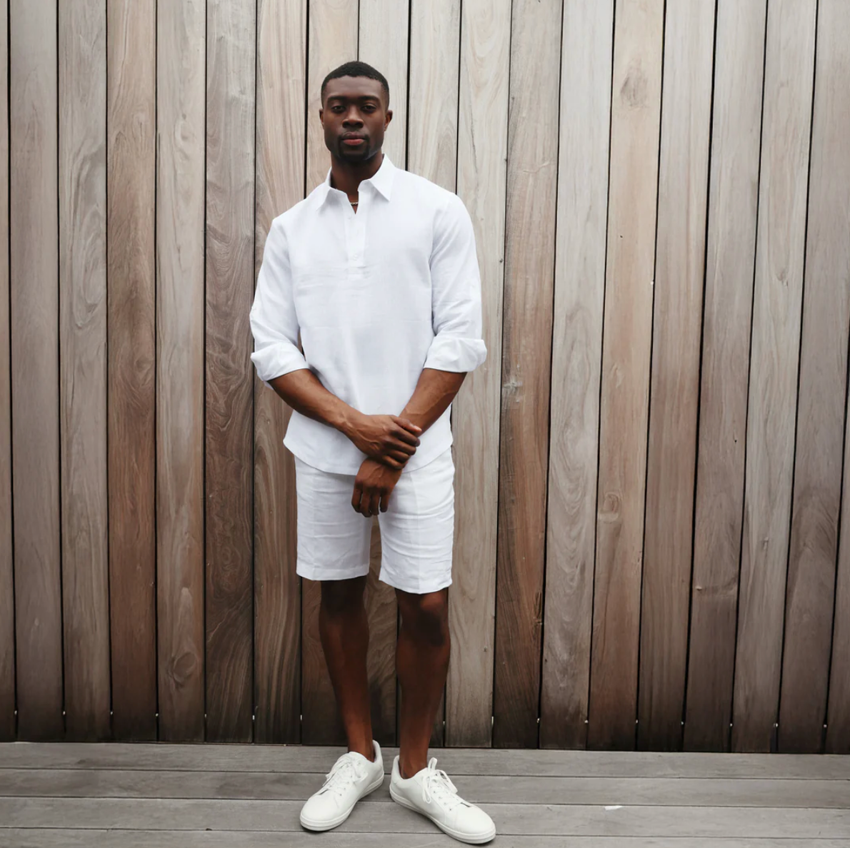 Inserch Long Sleeve Linen Pull Over Shirt