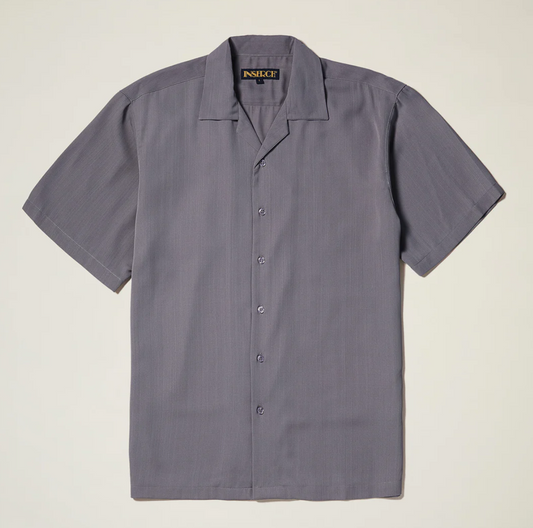Inserch Crepe Camp Collar Shirt (Grey)