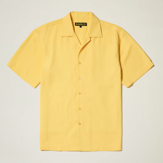 Inserch Crepe Camp Collar Shirt (Banana Cream)
