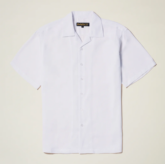 Inserch Crepe Camp Collar Shirt (White)