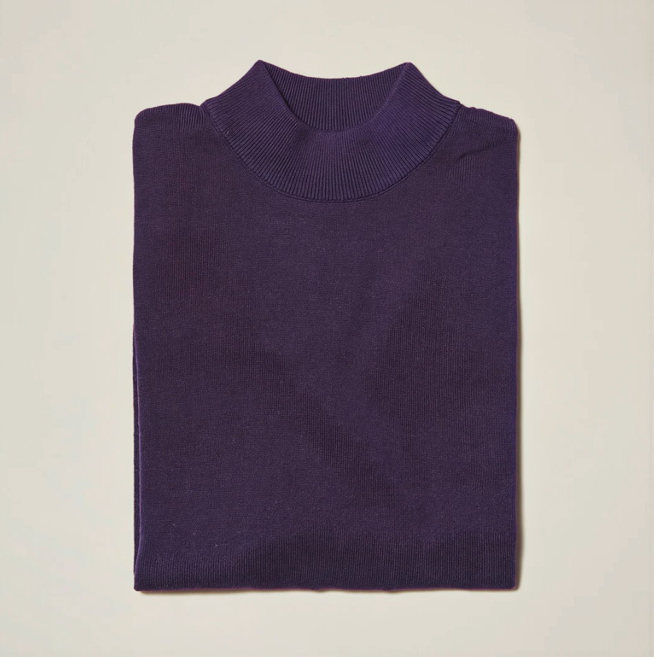 Inserch Mock Neck Sweater (Purple)