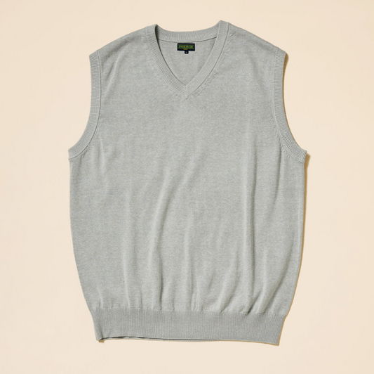Inserch Cotton Blend V Neck Vest (Grey)