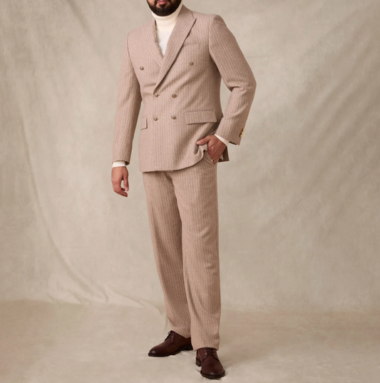 Inserch Stripe Double Breasted Suit