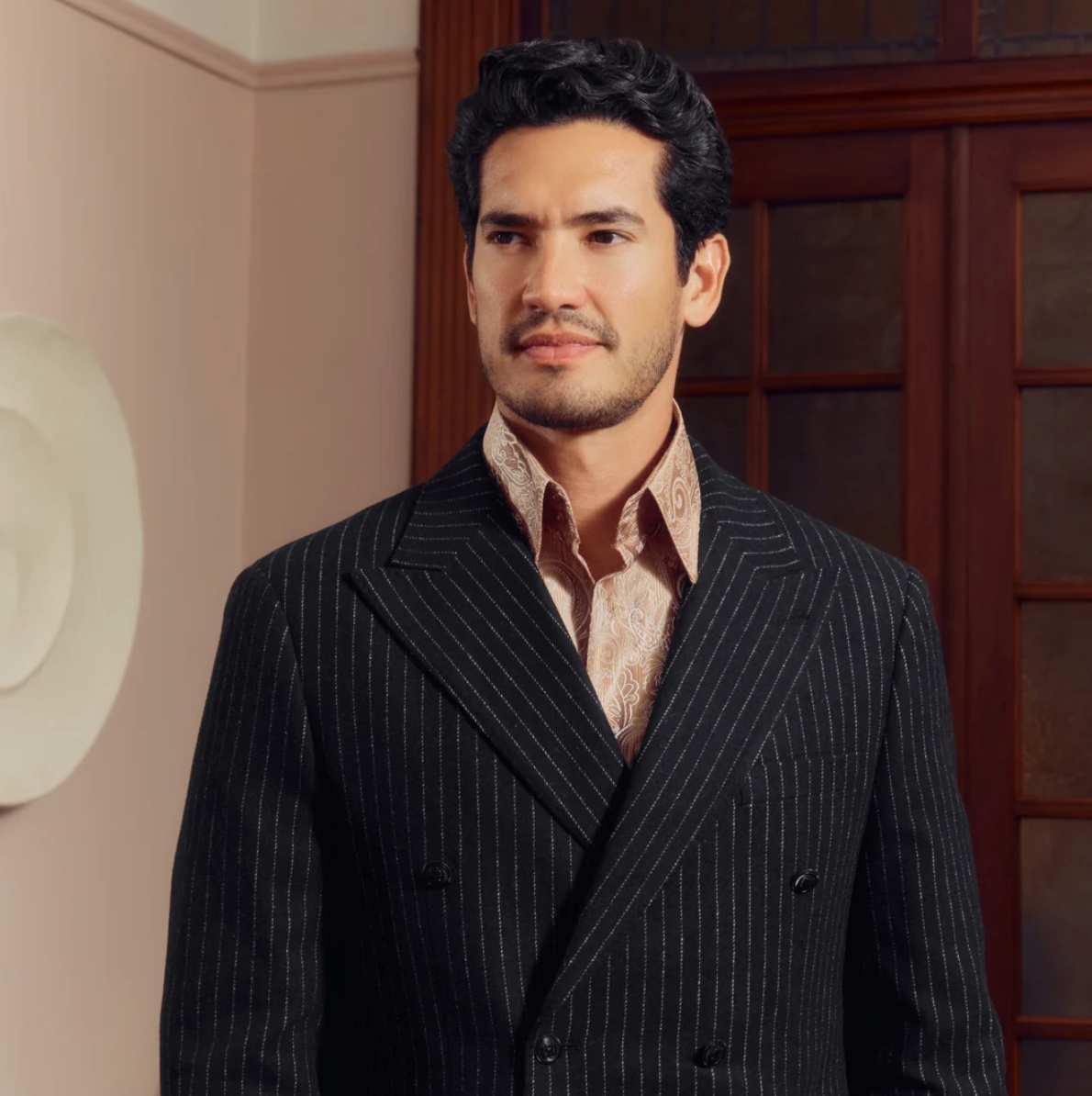 Inserch Stripe Double Breasted Suit