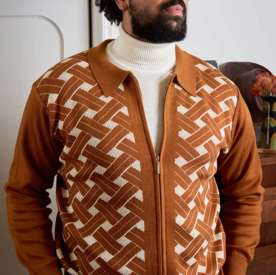 Inserch Geometric Full Zip