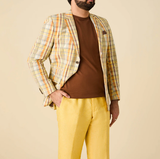 Inserch Seersucker Check Blazer