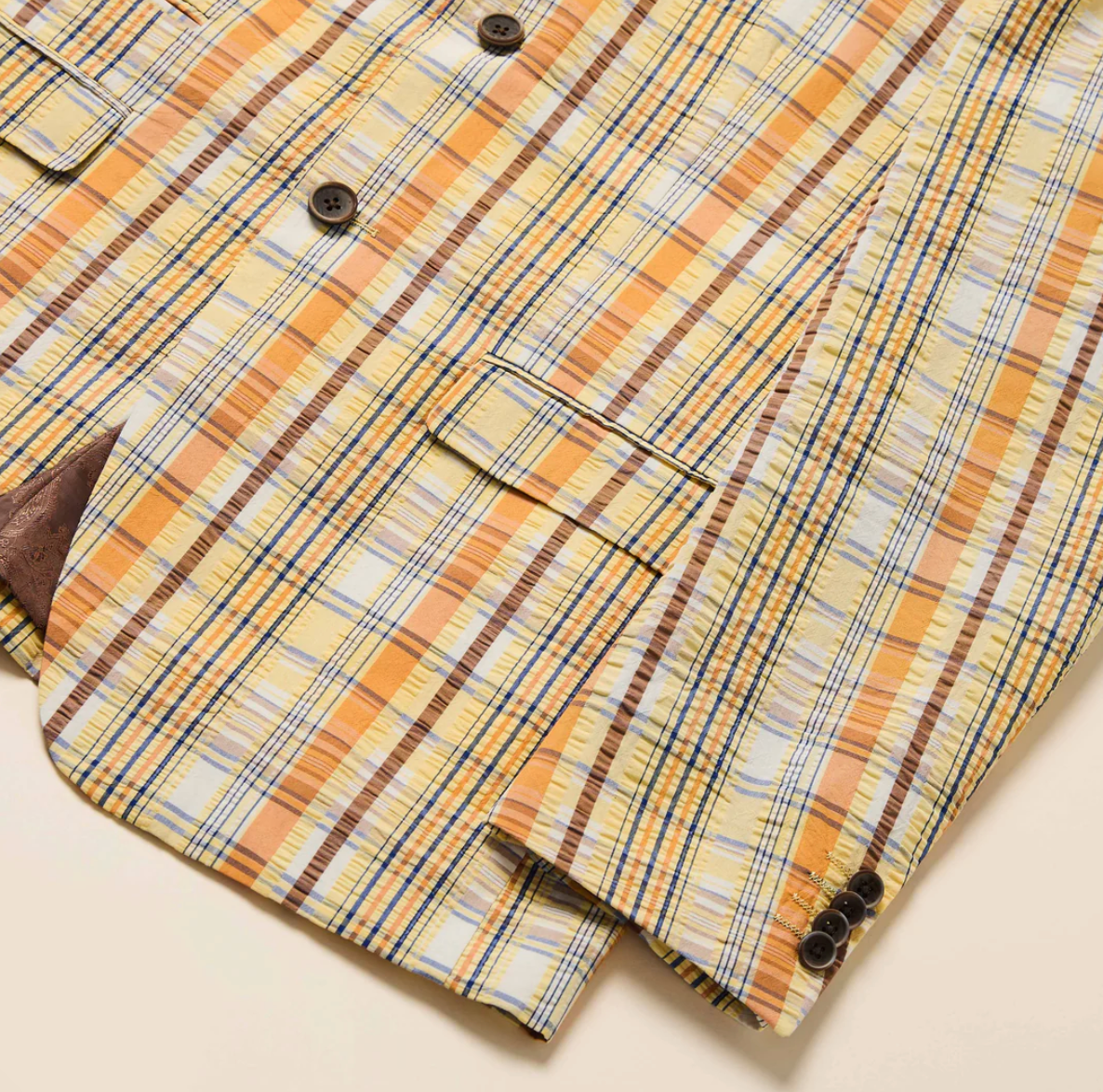 Inserch Seersucker Check Blazer