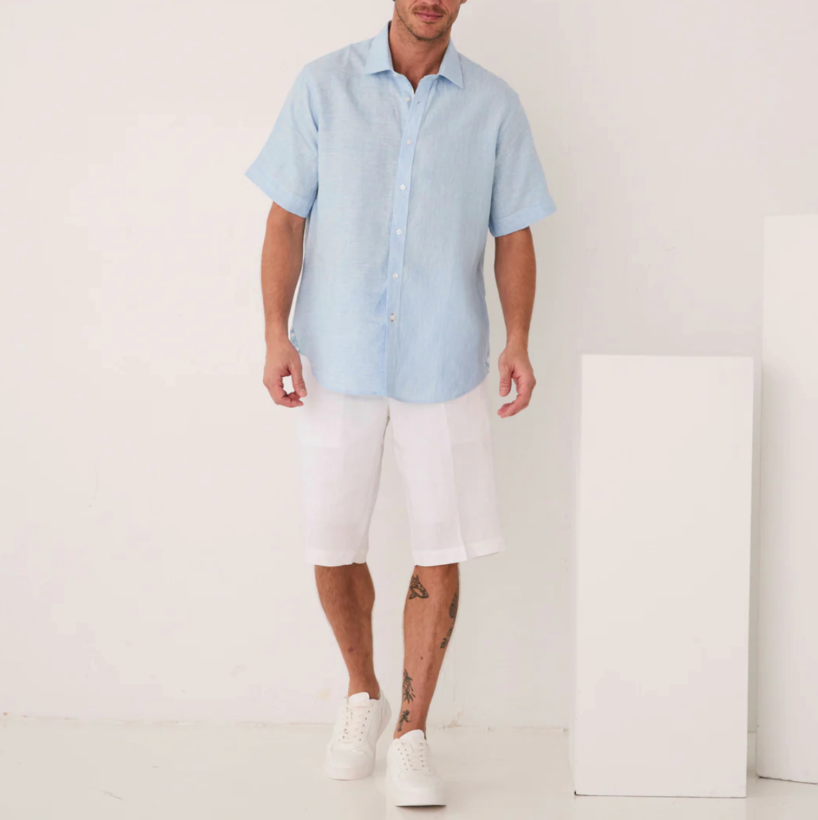 Inserch Short Sleeve Linen Shirt