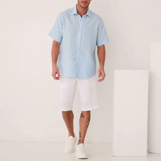 Inserch Short Sleeve Linen Shirt