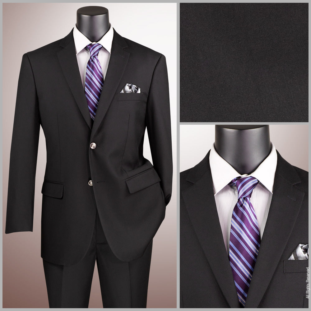 Vinci Regular Fit Solid Sports Coat (Black)