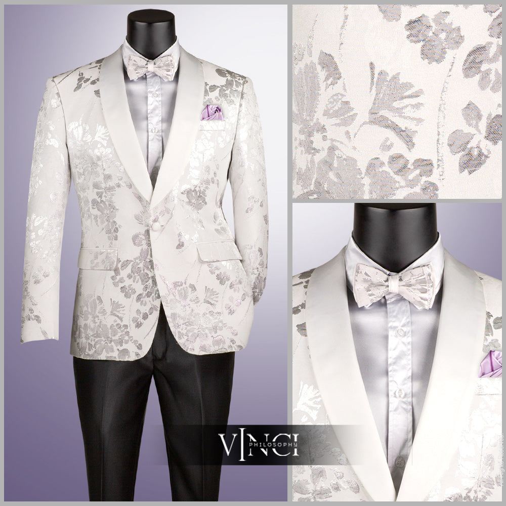 Vinci Slim Fit Fashion Jacket w/Matching Bow Tie