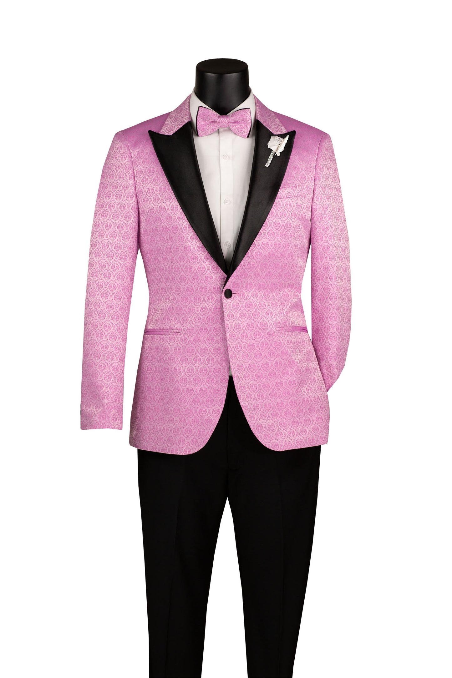 Vinci Slim Fit Fashion Jacket w/Matching Bow Tie