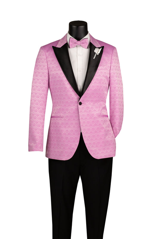 Vinci Slim Fit Fashion Jacket w/Matching Bow Tie