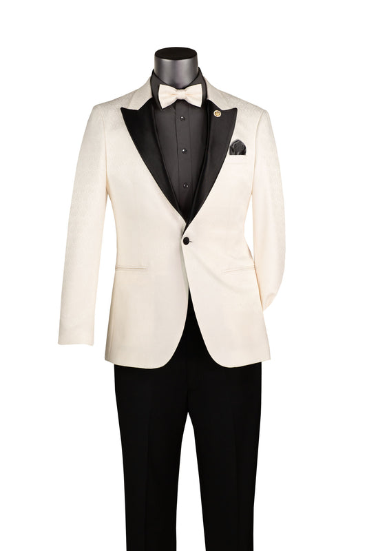 Vinci Slim Fit Fashion Jacket w/Matching Bow Tie