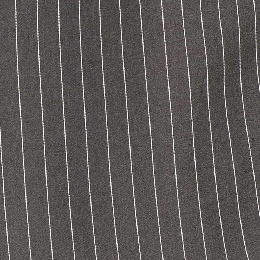 Vinci Classic Fit Executive Double Breasted Suit Gangster Stripe w/Adjustable Waistband(Charcoal)