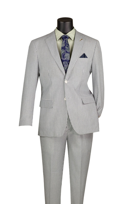 Vinci 2pc Modern Fit Seersucker Suit (Green)