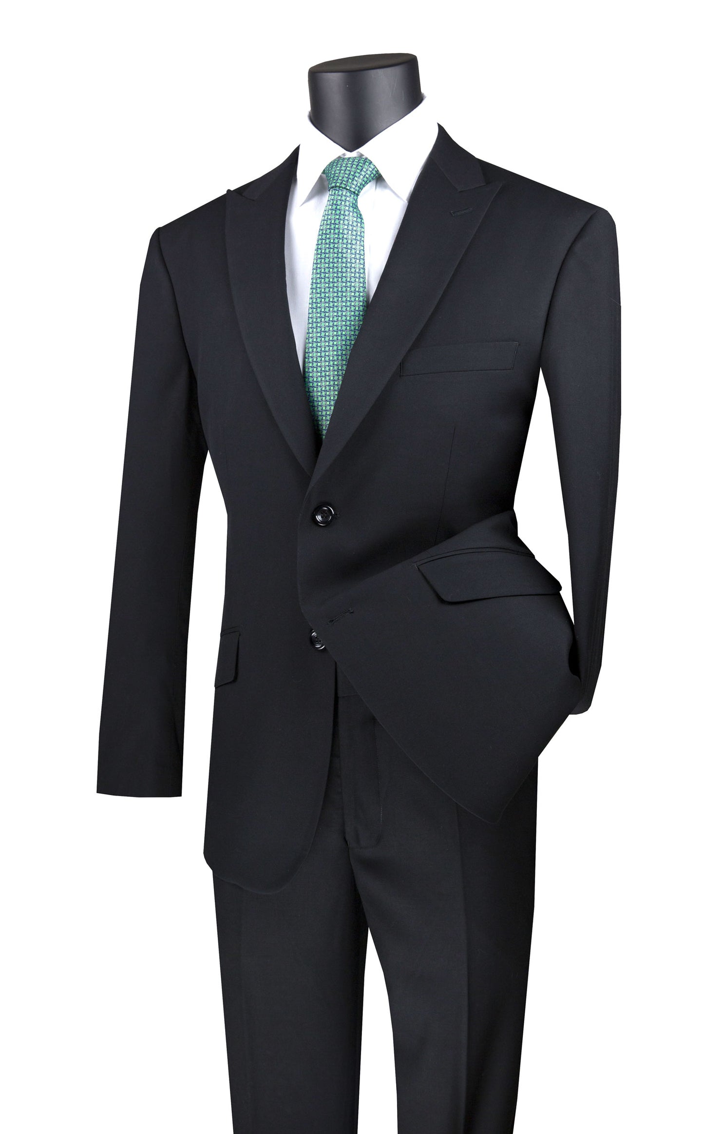 Vinci 2pc Modern Fit Suit (Black)