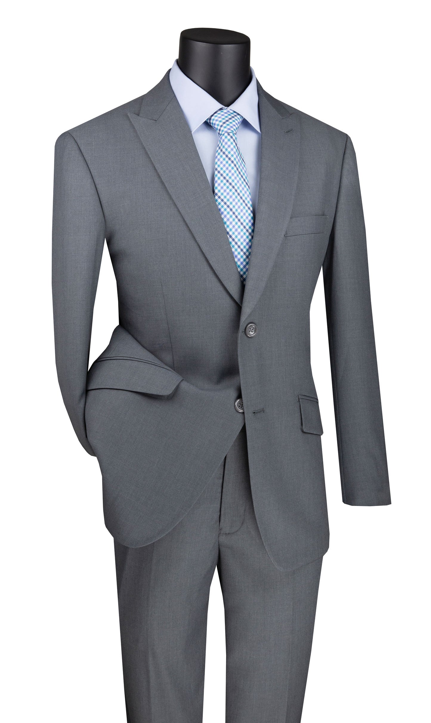 Vinci 2pc Modern Fit Suit (Medium Gray)