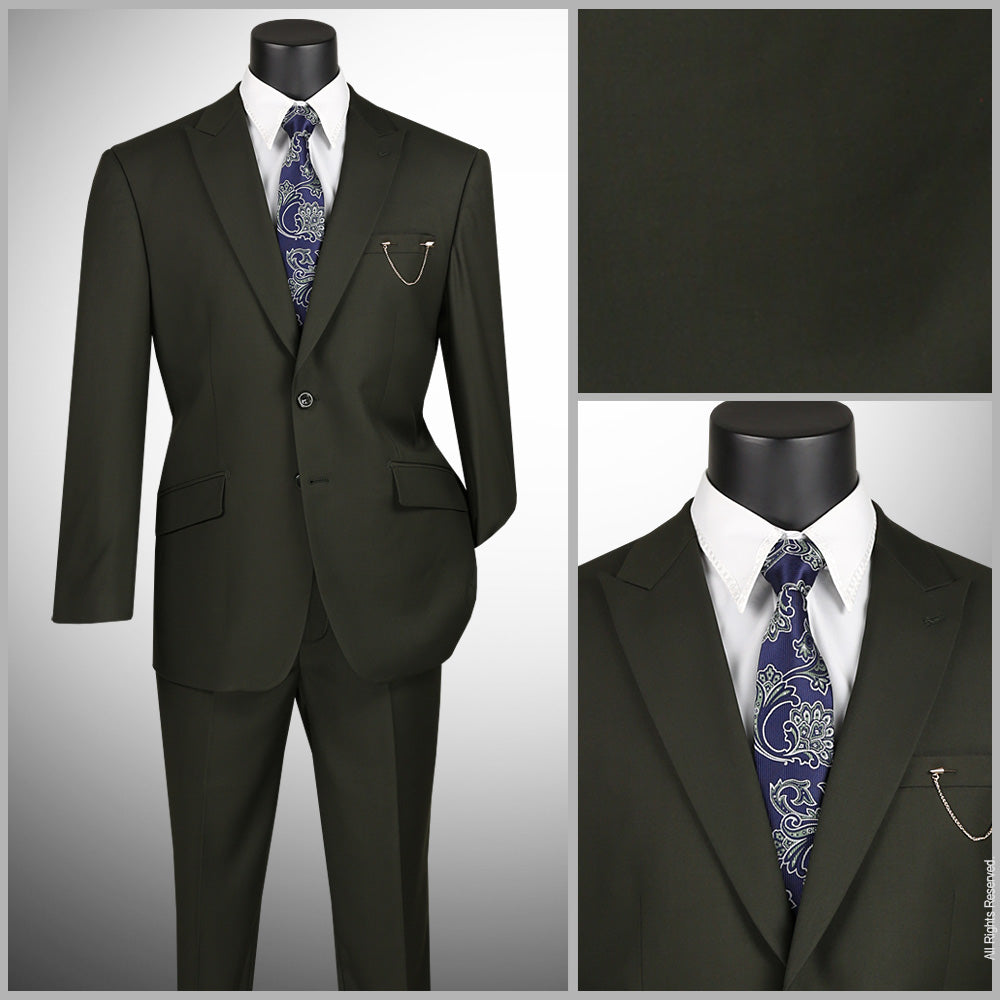 Vinci 2pc Modern Fit Suit (Olive)