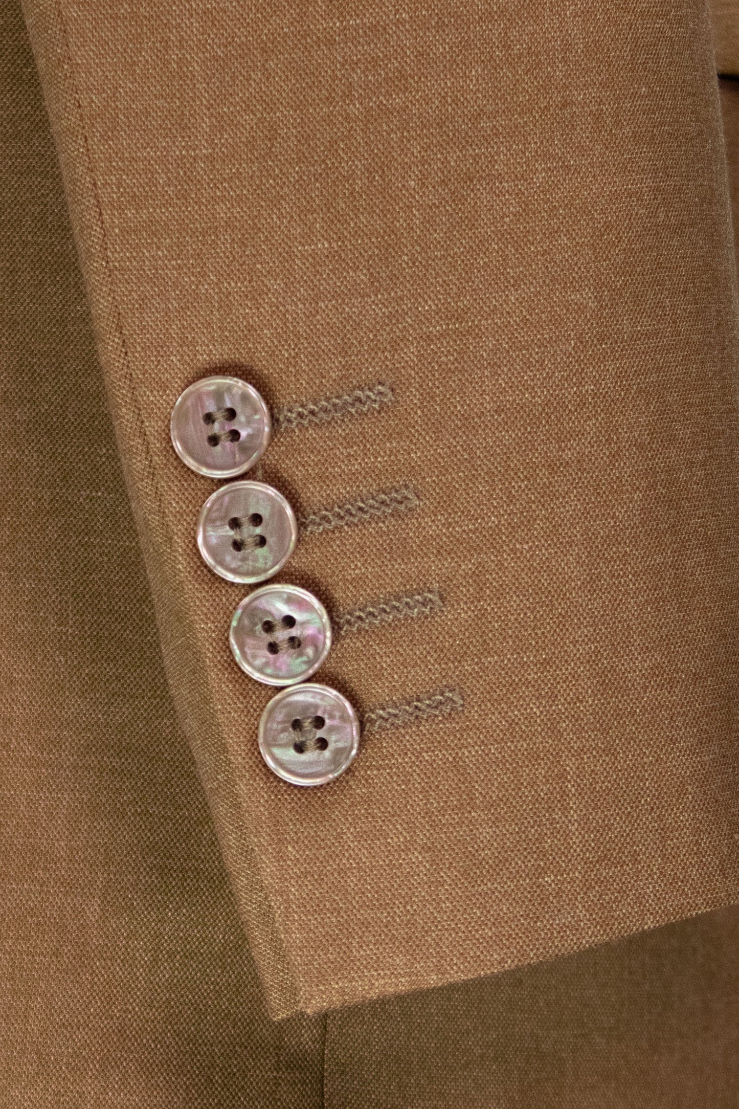 Vinci Modern Fit 3pc Stretch Suit w/Adjustable Waistband (Light Brown)