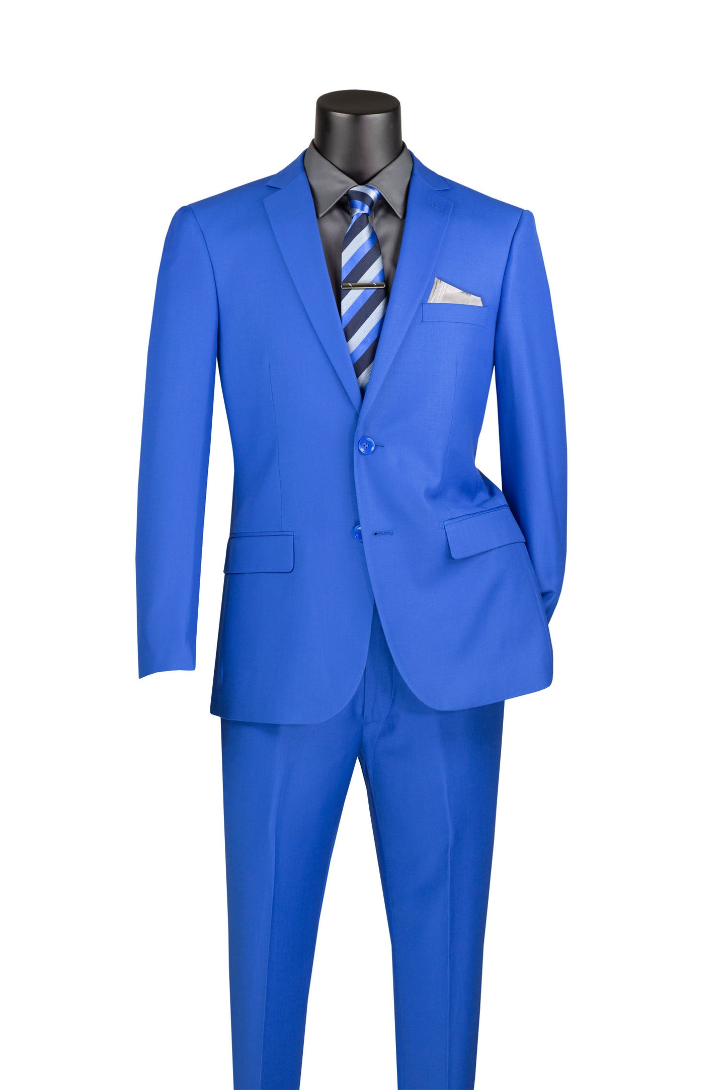 Vinci 2pc Slim Fit Single Breasted 2 button Suit (Royal)