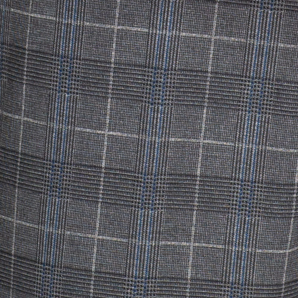 Vinci 3pc Slim Fit Super Stretch Glen Plaid Suit (Gray)