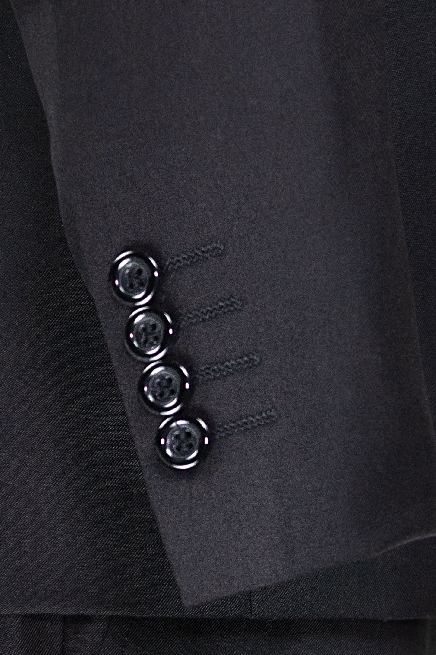 Vinci 3pc Slim Fit Single Breasted 2 button Suit (Black)