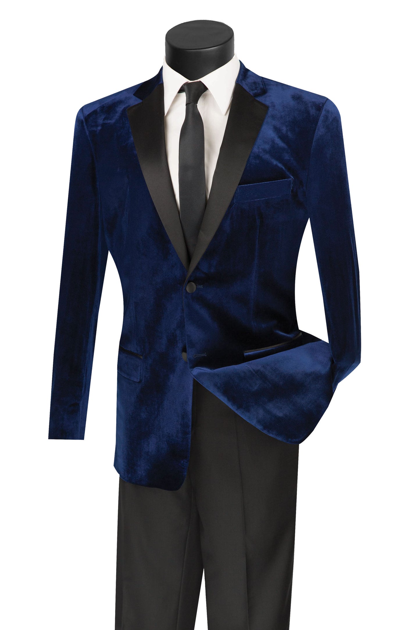Vinci 2pc Velvet Slim Fit Tuxedo (Navy)