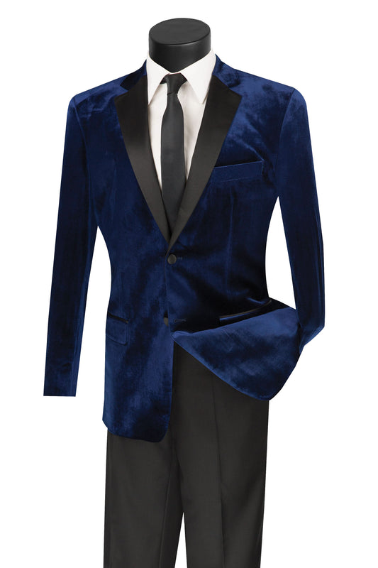 Vinci 2pc Velvet Slim Fit Tuxedo (Navy)