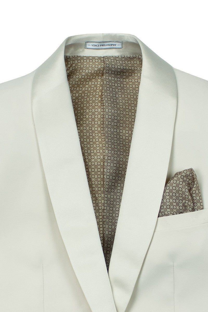 Vinci 2pc Slim Fit Shawl Lapel Tuxedo (Champagne Beige)